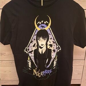 Men’s Wednesday Nevermore Portrait Graphic Black Tee